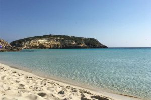 Spiaggia dei Conigli Sullo sfondo l'isola dei Conigli - Lampedusa