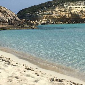 Spiaggia dell'isola di Lampedusa